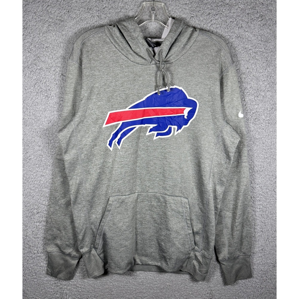 Nike Buffalo Bills Dri-FIT Hoodie Mens Small Gray NFL Pullover Sweatshirt FA20